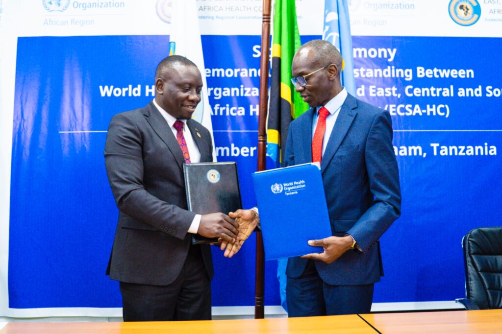 WHO and ECSA-HC strengthen regional health cooperation through Memorandum of Understanding